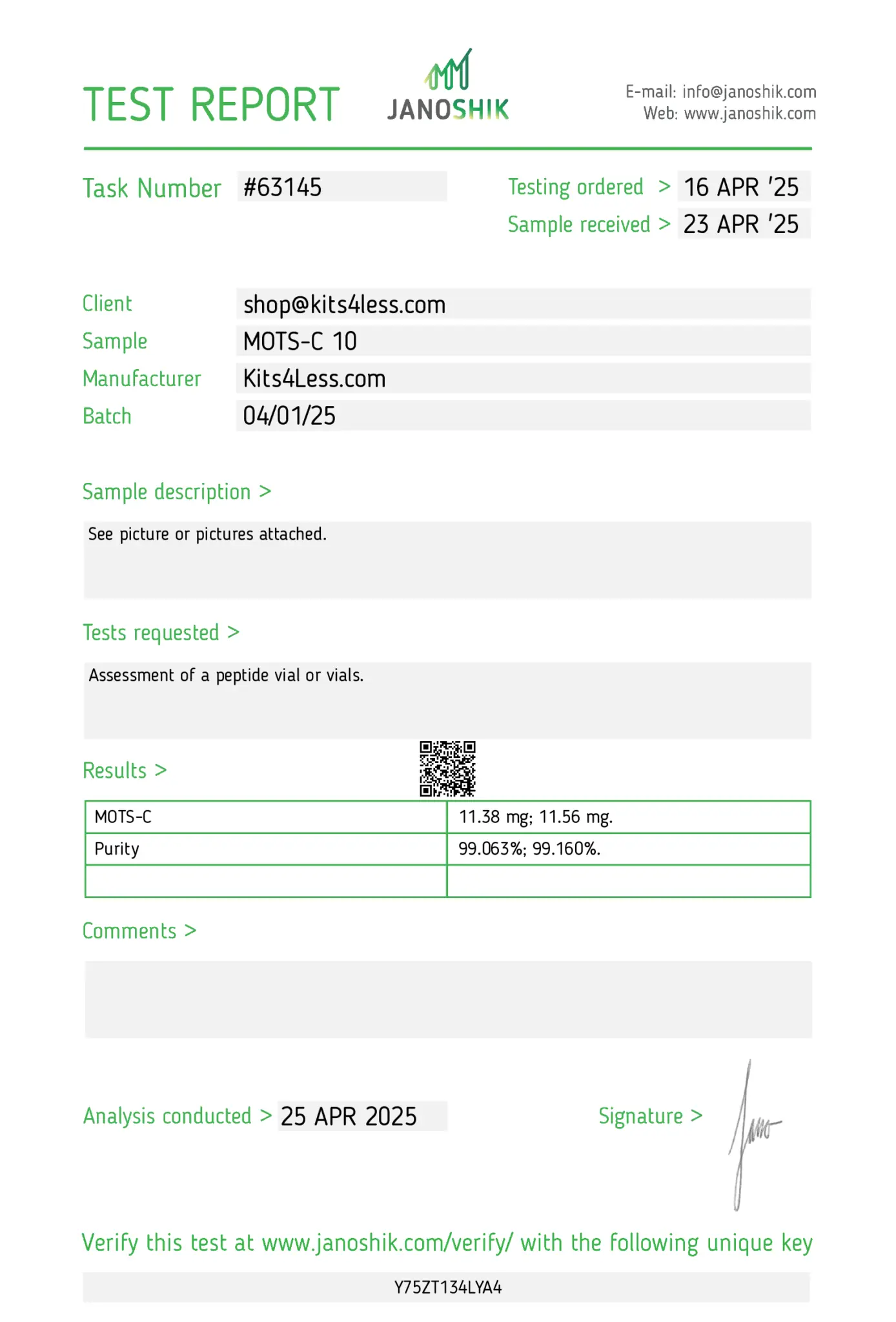 MOTS-C 10mg Vial (Single Vial)