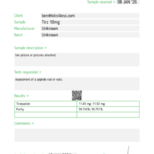 Tirzepatide 10mg (Single Vial)